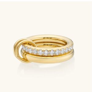 Elegant Gold Ring with Crystals